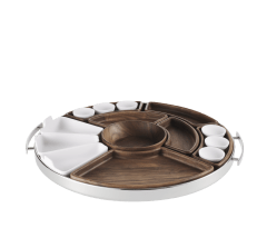 Set of 2 Silver-plated Chopsticks Rest MOOD